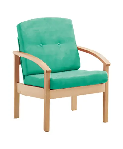 RO - 01 křeslo čalouněné koženkou Oto, dřevěné OTO T 4 - koženka tyrkysová